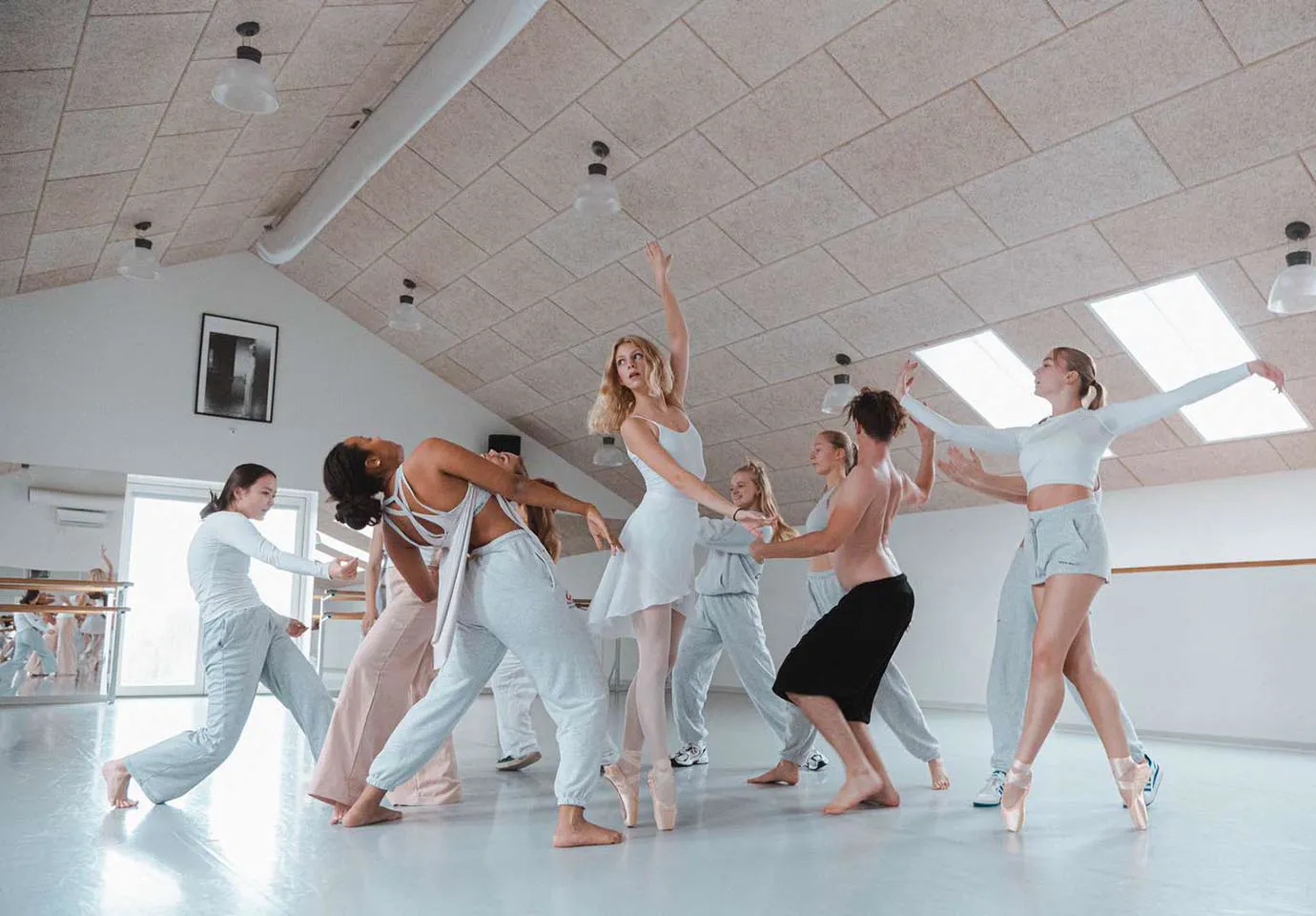 Dans, Højskole, elever i dansesalenjpg