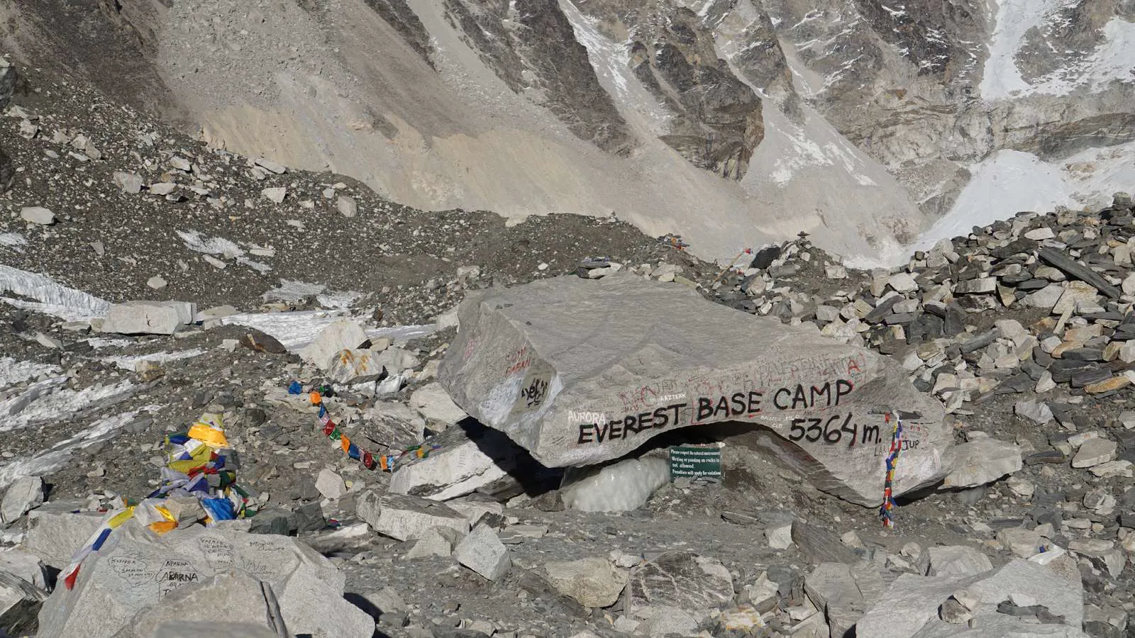 Flise med tekste Mount Everest Basecamp