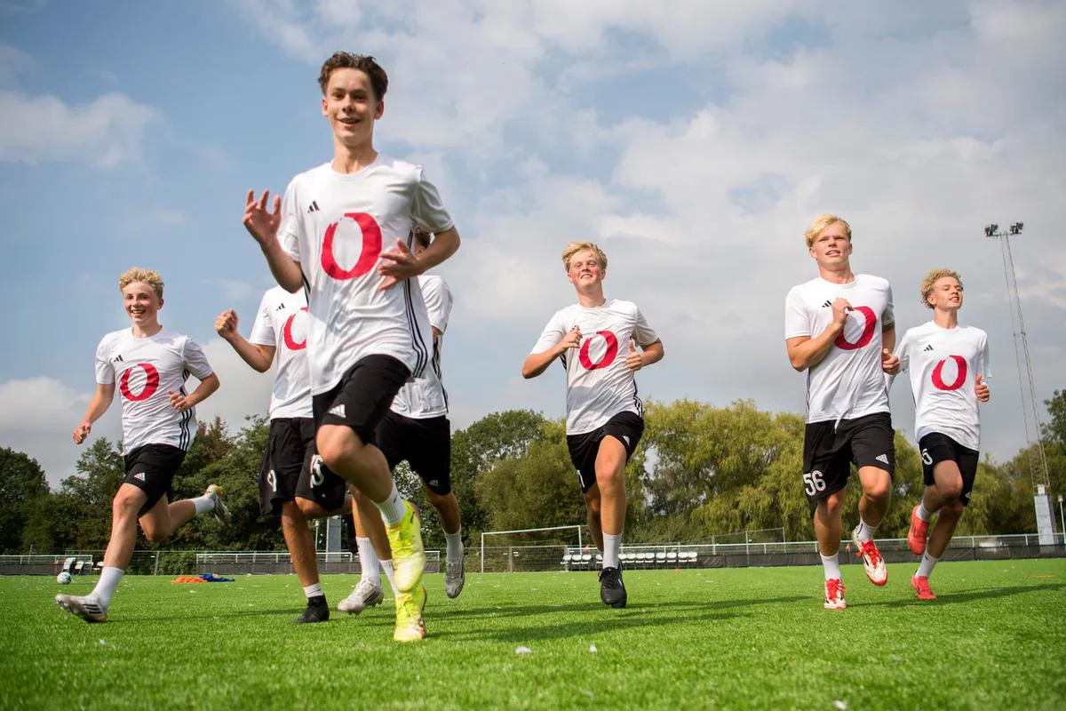 Fodbold, drenge, træning, løbe