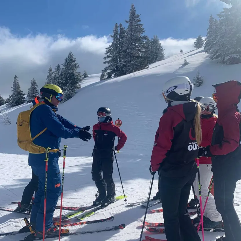 ski, sne, elever, efterskole