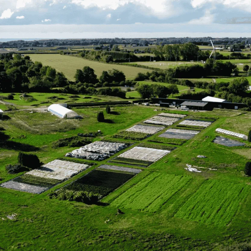 Oures køkkenhave set fra drone